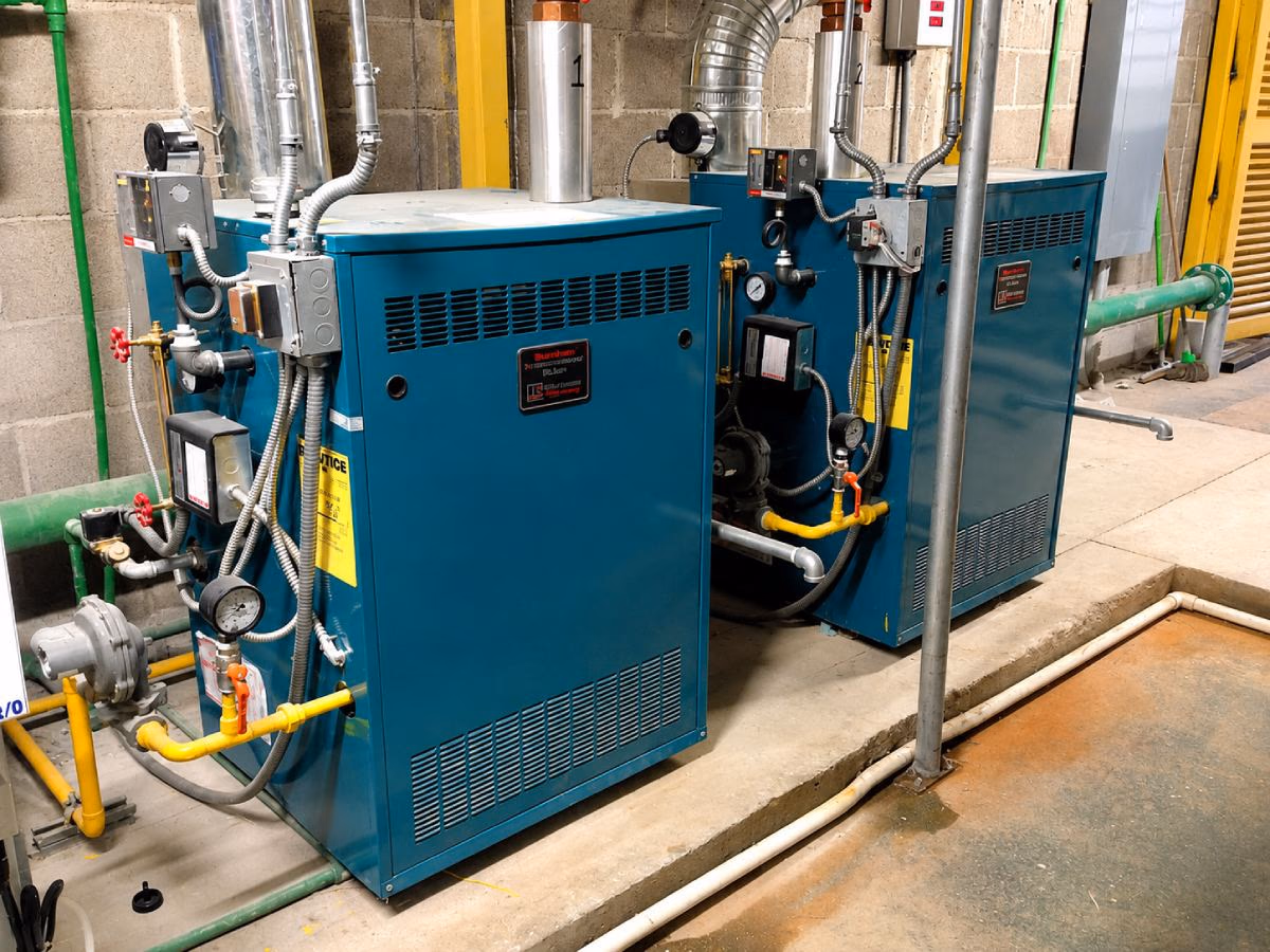 Sistema de calentamiento industrial instalado en planta